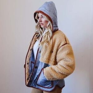 NWOT Forte Forte Lama Eco Shearling & Quilt Jacket